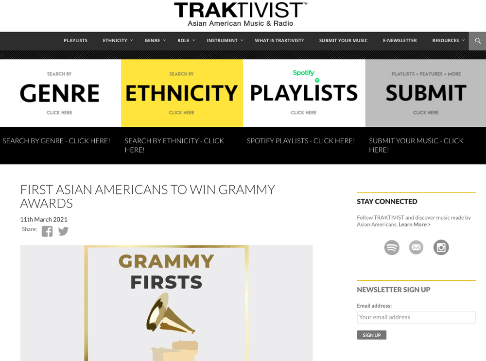 Image shows a screenshot of the Traktivist website.