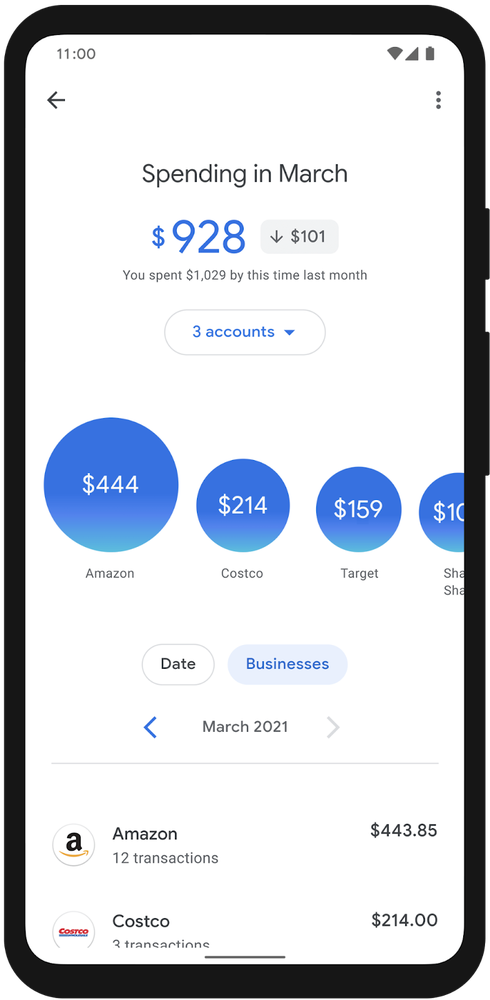 An example of how you can use the Google Pay app to stay on top of your money