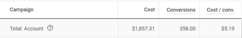 Google Ads conversions and CPA.