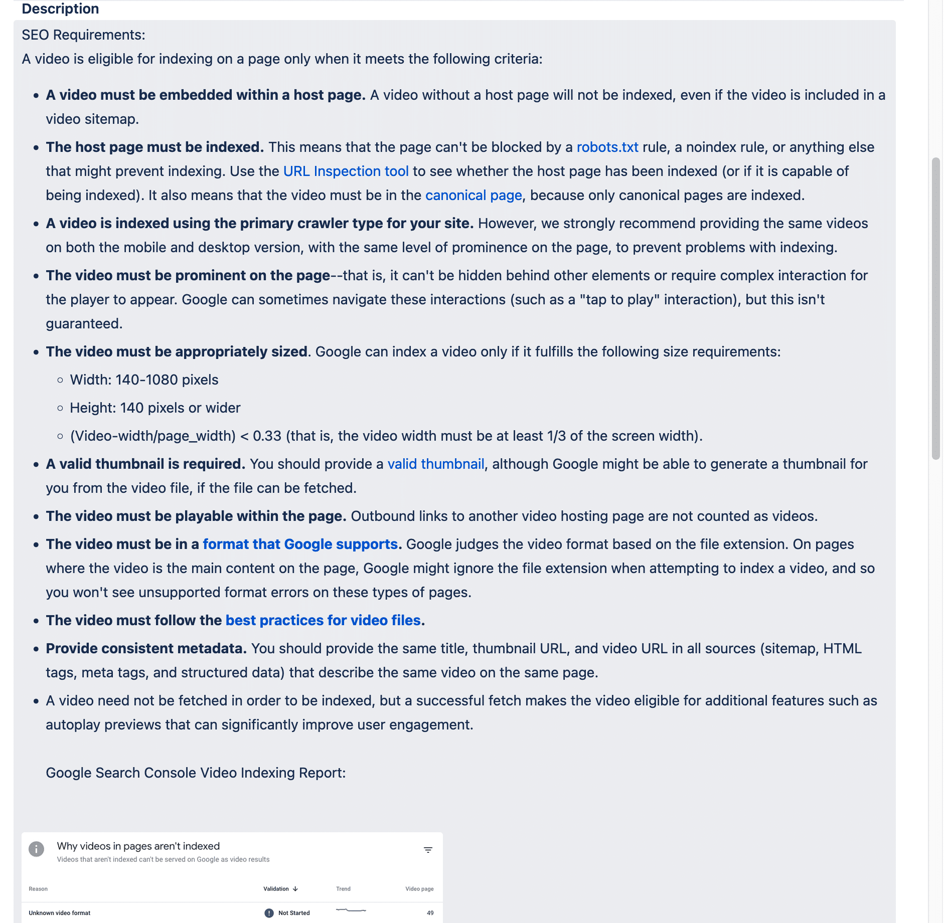 SEL example ticket too much info pt2