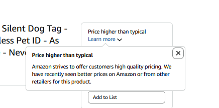 New Verbiage for a suppressed buy box on Amazon