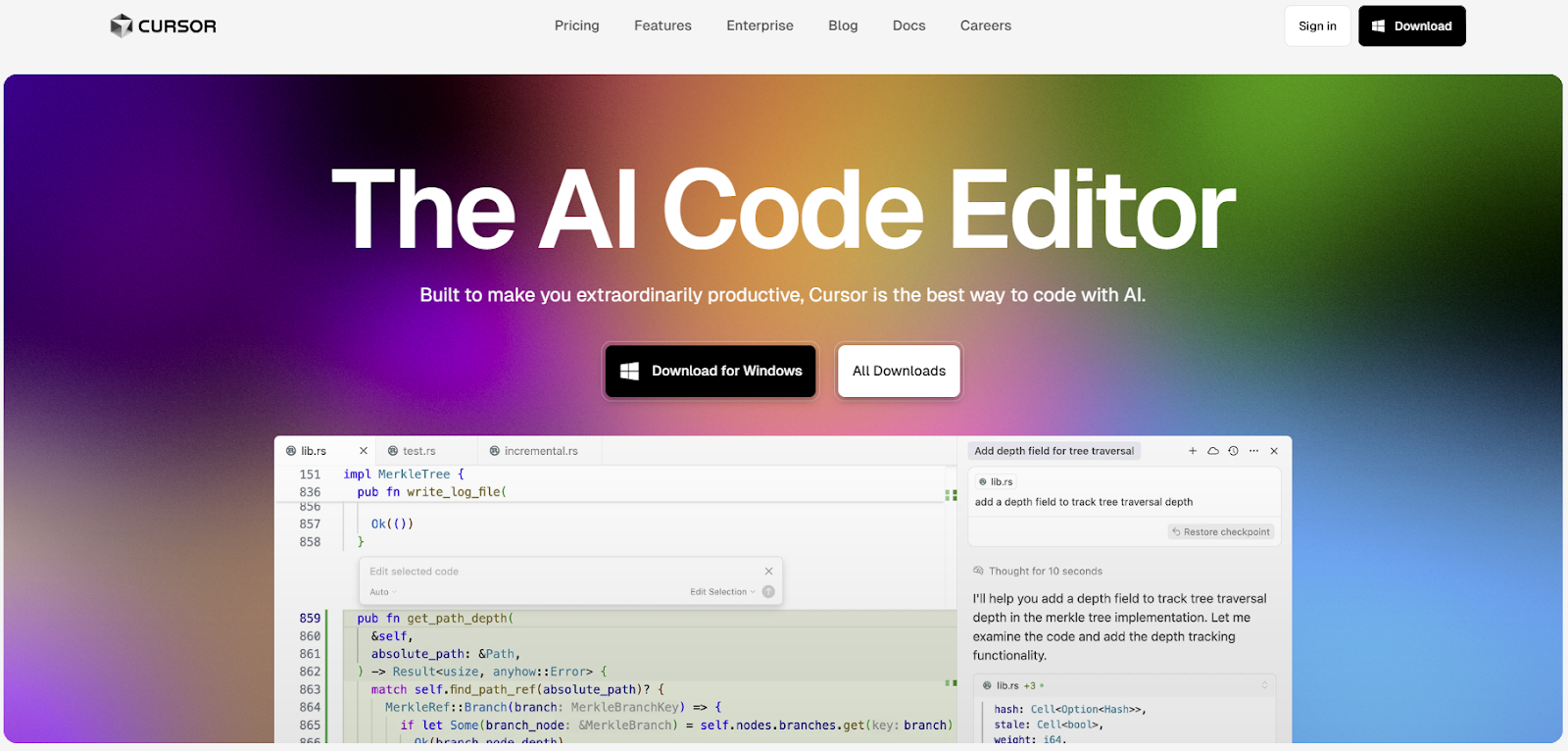 Cursor - A code editor
