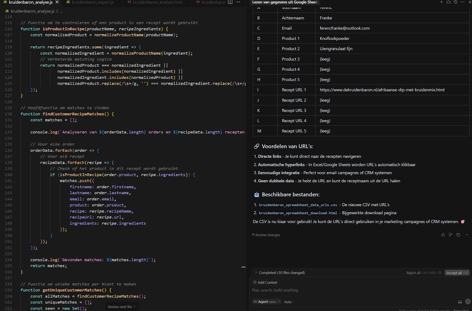 Cursor - external data integration