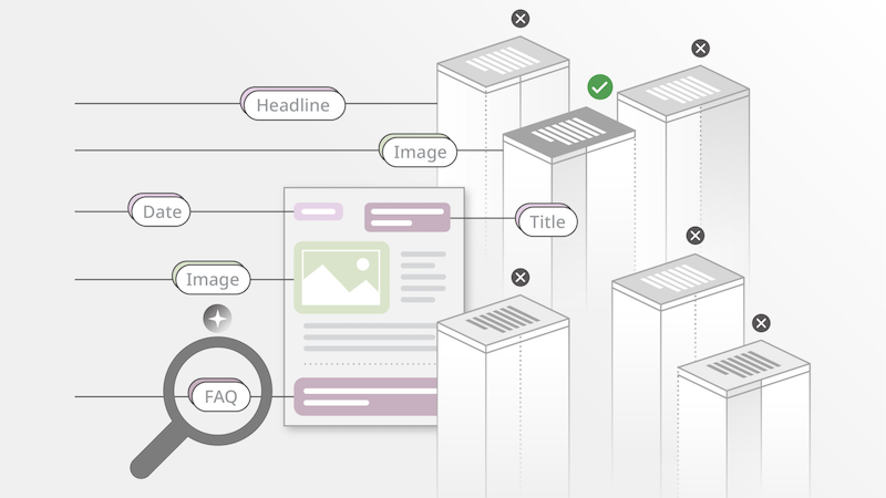 Illustration depicting important SEO and search capabilities impacting AI search
