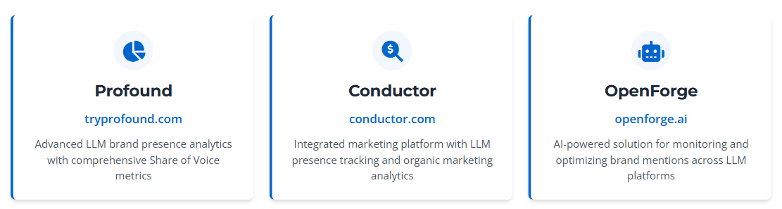 Early tools for LLM visibility tracking