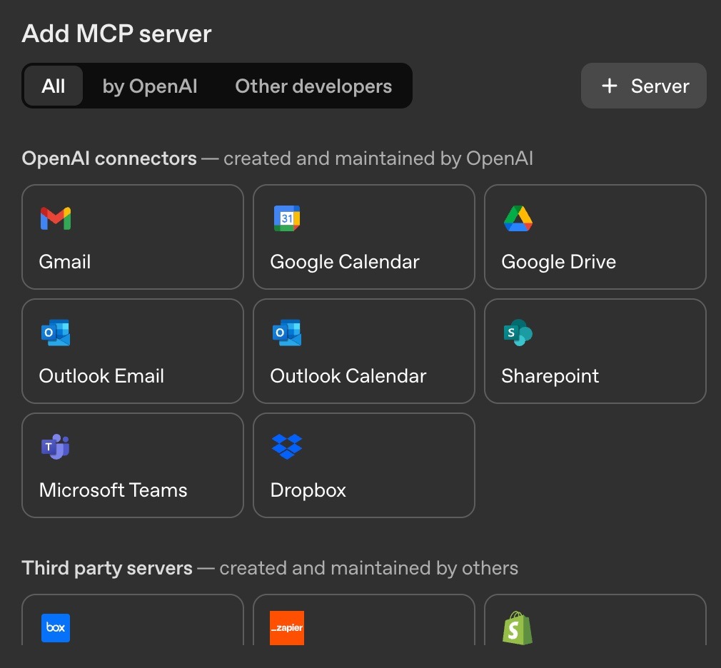 Agent Builder - Add MCP server