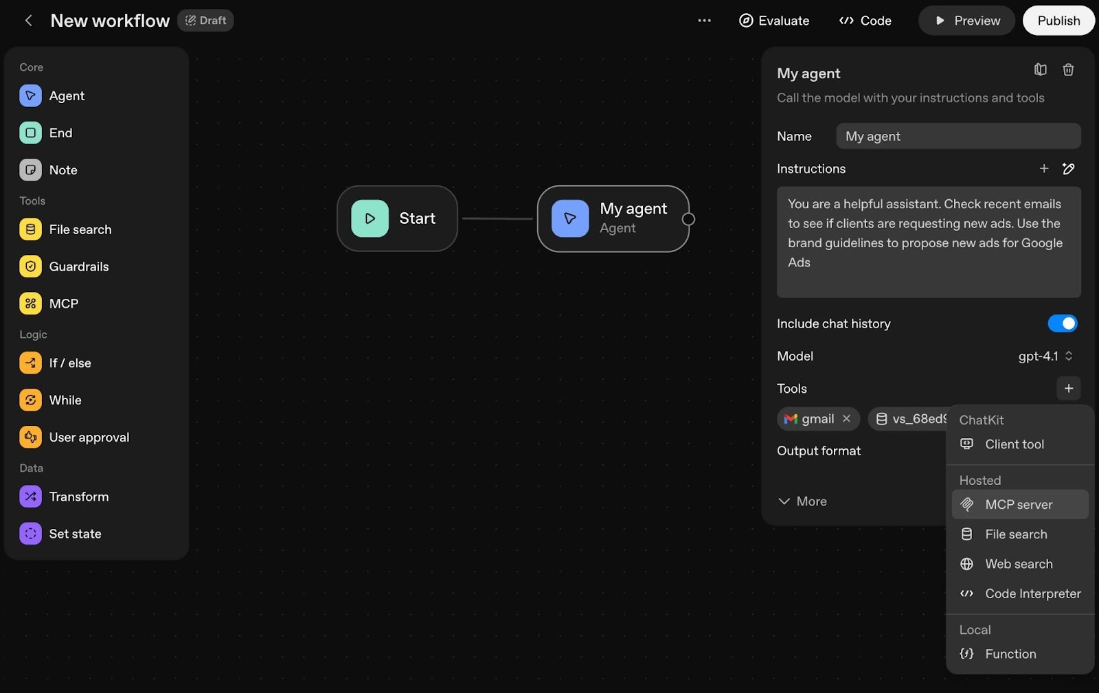 Agent Builder - My agent