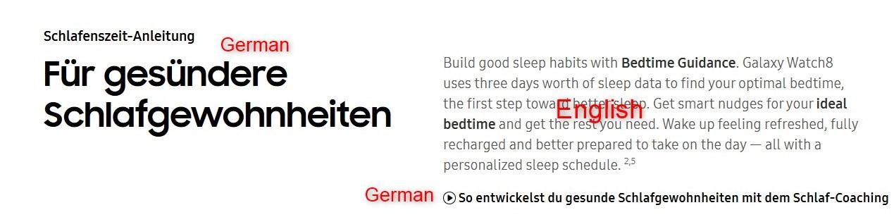 Customer-centric information or copy-and-paste disaster? (Source: Samsung.com/de)