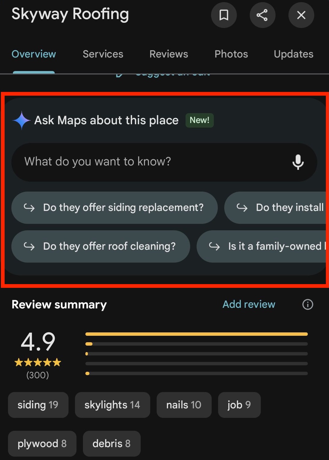 Skyway Roofing Ask Maps about this place