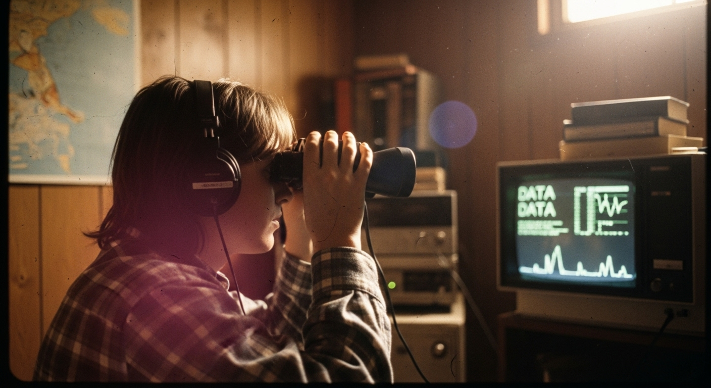 AI image of watching data