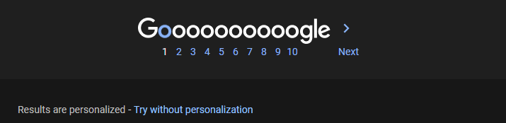 Try without personalization